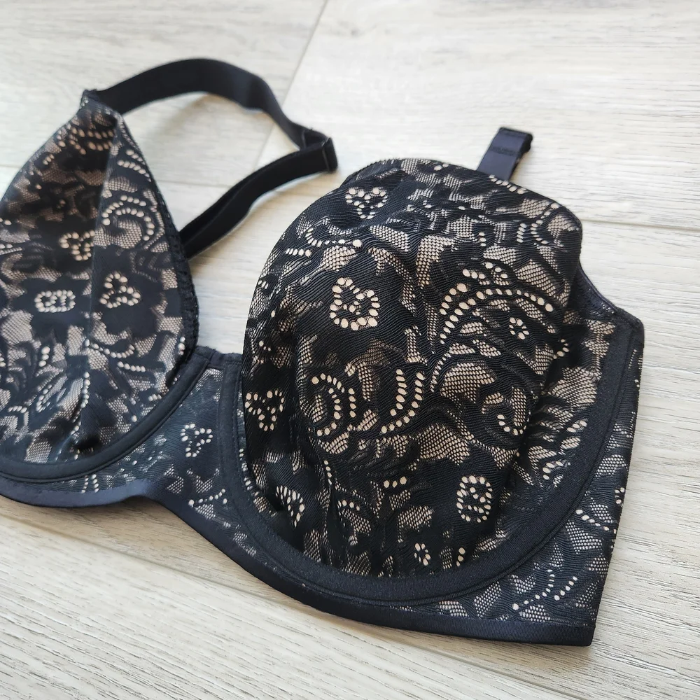 Soma Black Enticing Lift Unlined Full Coverage Lace Bra Womens 32DDD Nwt - Picture 7 of 8